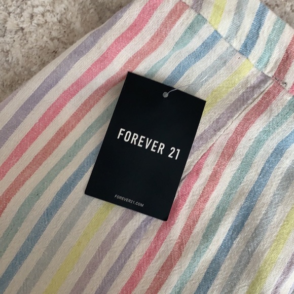 Pastel Stripped Mini Skirt - Picture 3 of 4